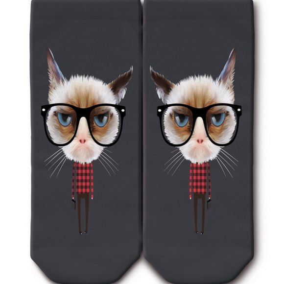 Cat Socks - 5 Pairs with Different Designs - Picture 2 of 6
